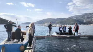 Hrnjić i Pozder u posjeti neumu, ribogojilište/