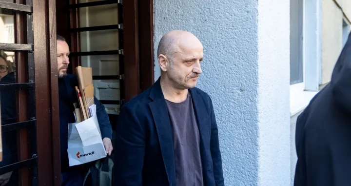 11.04.2025., Zagreb - Policija odvela Milu Kekina, on poručio da ga se koristi za napad na zagrebačku vlast Photo: Igor Kralj/PIXSELL/Igor Kralj/pixsell