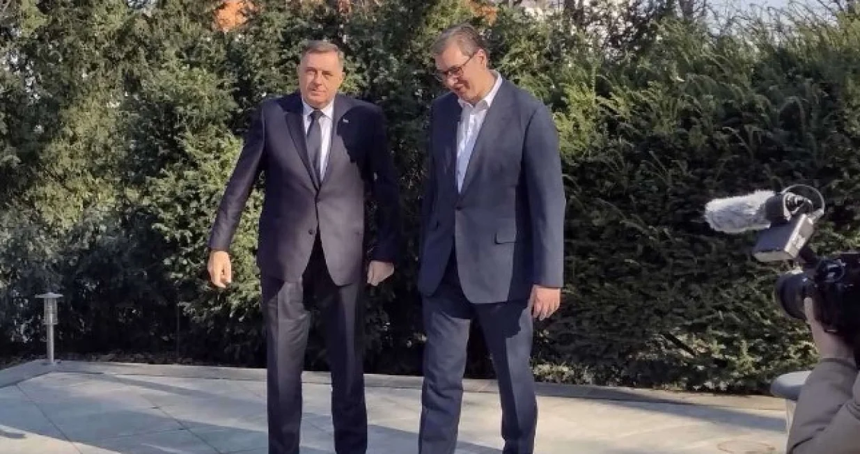 Milorad Dodik i Aleksandar Vučić, sastanak u Beogradu/X.com
