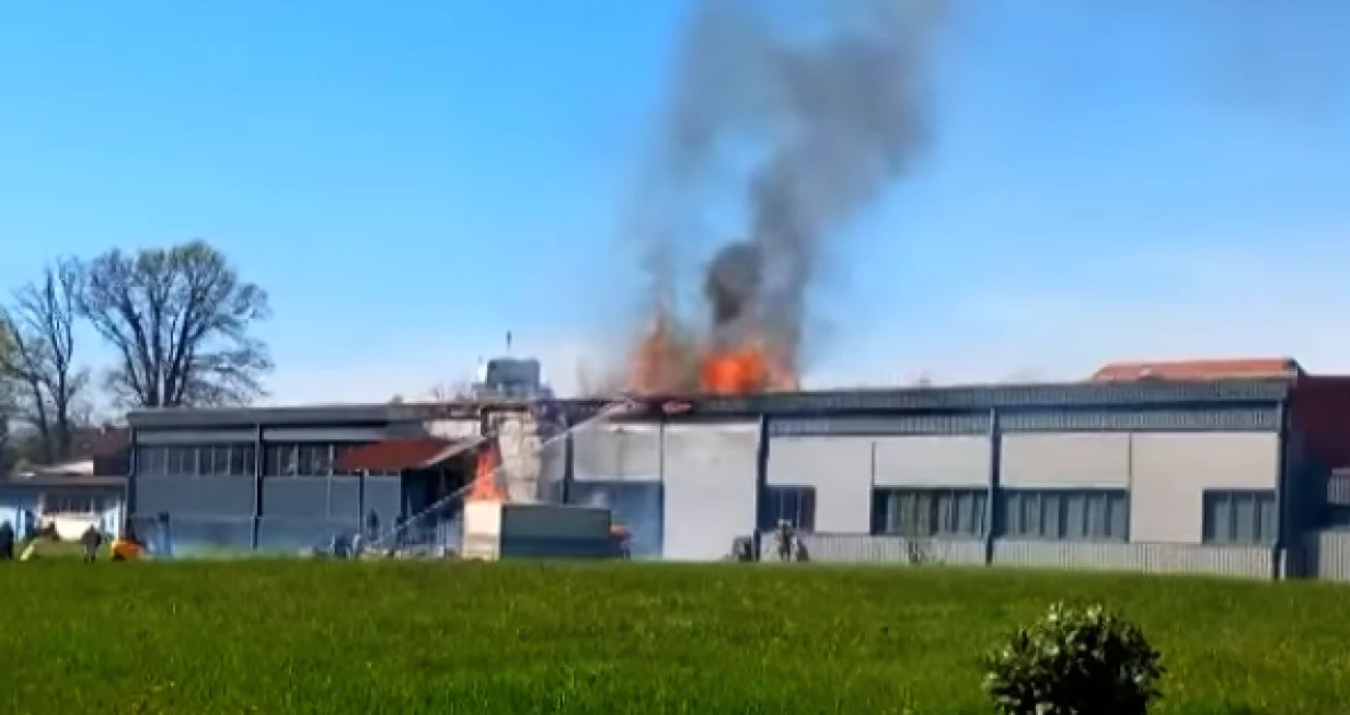 prijedor, požar, fabrika, Cimss/Screenshot