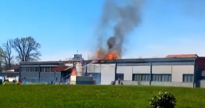 prijedor, požar, fabrika, Cimss/Screenshot