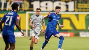 05.04.2025., Stadion Aldo Drosina, Pula - SuperSport HNL, 28. kolo, NK Istra 1961 - GNK Dinamo. Antonio Mauric i Petar Sucic. Photo: Nel Pavletic/PIXSELL