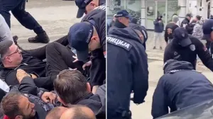 Policija je na silu sklonila studente/Screenshot/