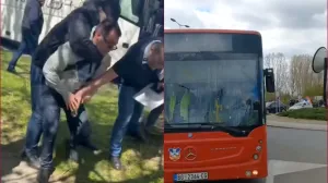 skup, srbija, beogra, napad, novinar, aleksandar vučić, jaja/Screenshot