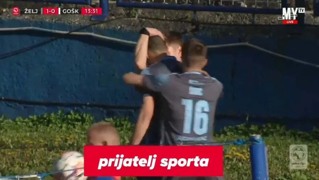 Gol Šošića za vodstvo Želje (FOTO: Screenshot/MYTV)