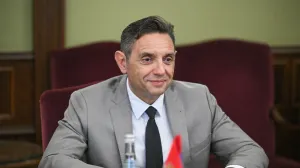 RUSSIA, MOSCOW - AUGUST 15, 2024: Serbia's Deputy Prime Minister Aleksandar Vulin looks on during a meeting with Russia's First Deputy Prime Minister Denis Manturov. Ramil Sitdikov/POOL/TASS/Sipa USA Photo: Tass/SIPA USA/Tass/sipa Usa