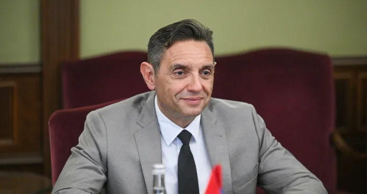 RUSSIA, MOSCOW - AUGUST 15, 2024: Serbia's Deputy Prime Minister Aleksandar Vulin looks on during a meeting with Russia's First Deputy Prime Minister Denis Manturov. Ramil Sitdikov/POOL/TASS/Sipa USA Photo: Tass/SIPA USA/Tass/sipa Usa