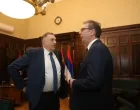 Milorad Dodik i Aleksandar Vučić uoči skupa u Beogradu/Borislav Zdrinja