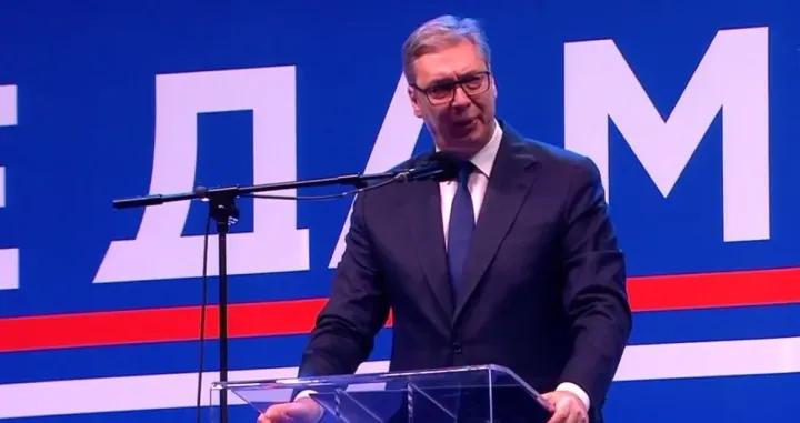 aleksandar vučić, ne damo srbiju, skup, srbija/Foto: Screenshot/pink Tv