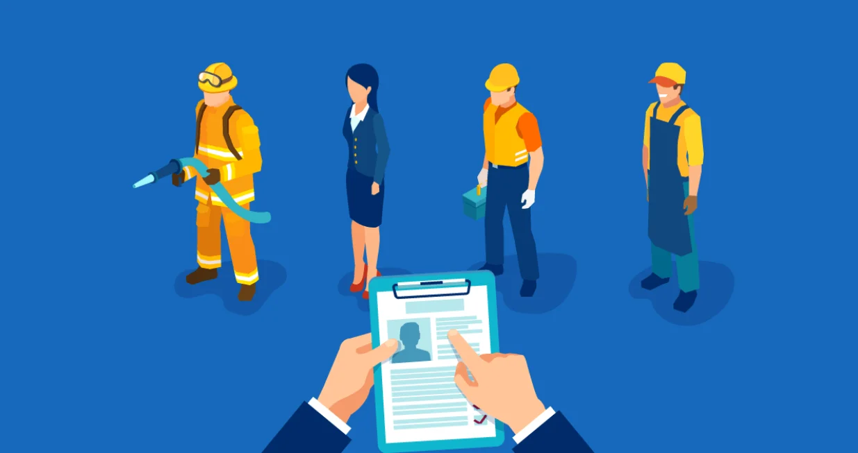 Posao ilustracija radnici/