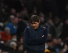 epa10385577 Tottenham manager Antonio Conte reacts during the English Premier League soccer match between Tottenham Hotspur and Aston Villa in London, Britain, 01 January 2023. EPA/Neil Hall EDITORIAL USE ONLY. No use with unauthorized audio, video, data, fixture lists, club/league logos or 'live' services. Online in-match use limited to 120 images, no video emulation. No use in betting, games or single club/league/player publications