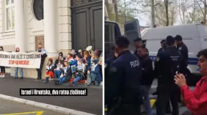 Protest i privođenje učesnika protesta/Instagram