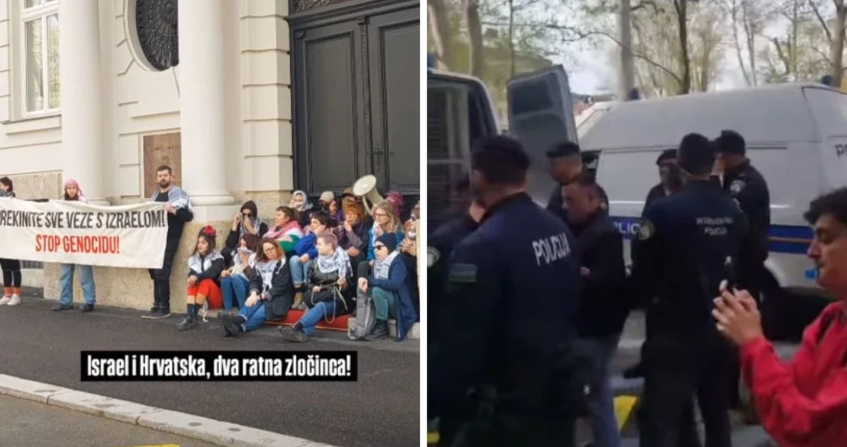 Protest i privođenje učesnika protesta/Instagram