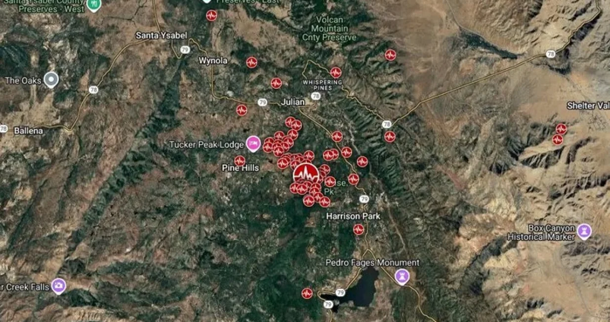 Nakon prvog, uslijedila je serija slabijih potresa/TW/SAM, Google// Tw/sam, Google 