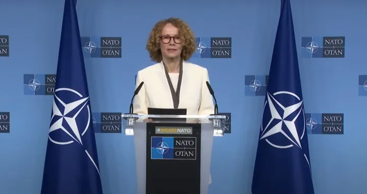 Radmila Shekerinska u obraćanju za novinare/