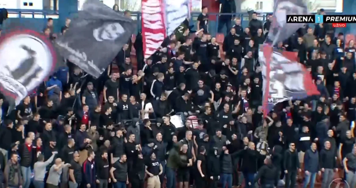 Lešinari na današnjoj utakmici (FOTO: Screenshot/Arena Sport)