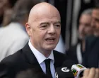 epa10386385 FIFA President Gianni Infantino attends the wake for Edson Arantes do Nascimento 'Pele', at the Vila Belmiro stadium in the city of Santos, Brazil, 02 January 2023. Several Brazilian soccer fans spent the night lining up to attend Pele's wake who died on 29 December 2022 at the age of 82. EPA/Isaac Fontana