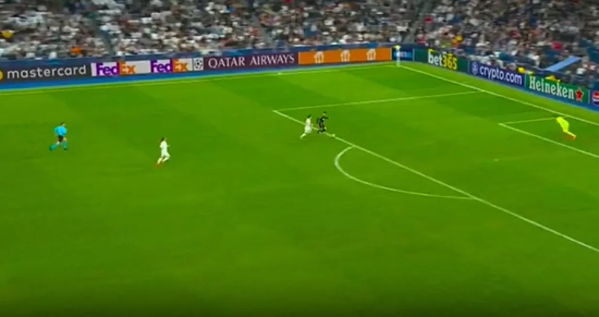 Gol Martinellija protiv Reala (FOTO: Screenshot/Reddit)