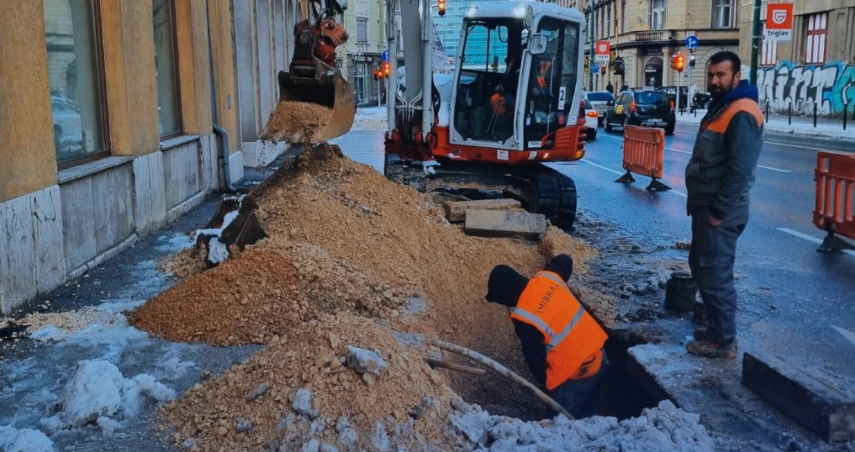 Radovi na popravkama vodovodnog sistema u Sarajevu/Kjkp Vik