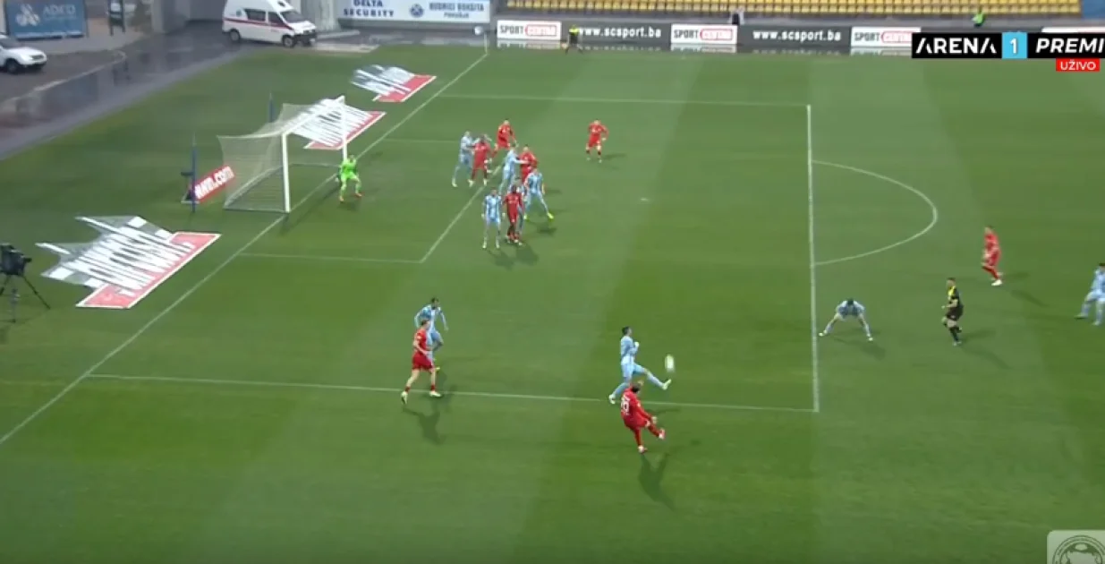 Poništeni gol Rođenih (FOTO: Screenshot/Arena Sport)