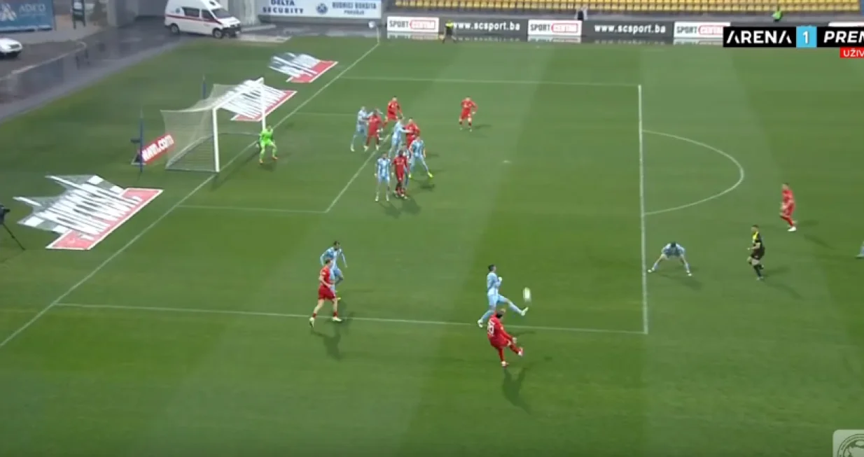 Poništeni gol Rođenih (FOTO: Screenshot/Arena Sport)