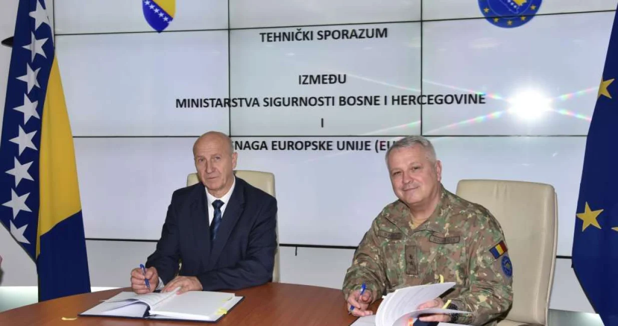 Potpisivanje sporazuma između Ministarstva sigurnosti i EUFOR-a/