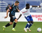 18.04.2025., Varazdin - SuperSport Prva HNL, 30. kolo, NK Varazdin -. HNK Hajduk. Antonio Borsic, Abdoulie Sanyang Photo: Vjeran Zganec Rogulja/PIXSELL