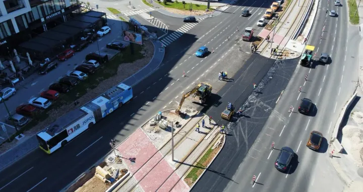 Radovi na izgradnji raskrsnice na XIII transverzali//