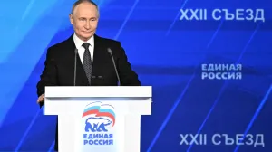 RUSSIA, MOSCOW - DECEMBER 14, 2024: Russia's President Vladimir Putin addresses a federal congress of the United Russia party at the Russia National Centre. Sergei Bobylev/POOL/TASS/Sipa USA Photo: Tass/SIPA USA/Tass/sipa Usa