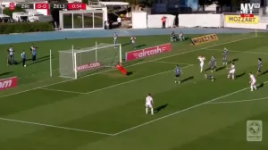 Fran Topić postiže pogodak za Zrinjski u prvoj minuti (FOTO: Screenshot - MY TV)