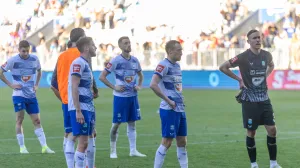 19.04.2025., stadion Opus Arena, Osijek - SuperSport HNL, 30. kolo, NK Osijek - HNK Gorica. Marko Soldo, Arnel Jakupovic, Vedran Jugovic i Marko Malenica Photo: Borna Jaksic/PIXSELL