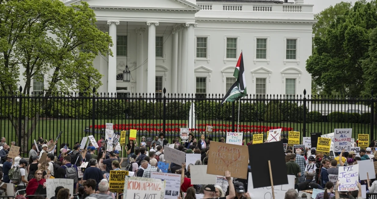 Protestni skupovi širom SAD-a protiv administracije Donalda Trumpa; Washington DC//