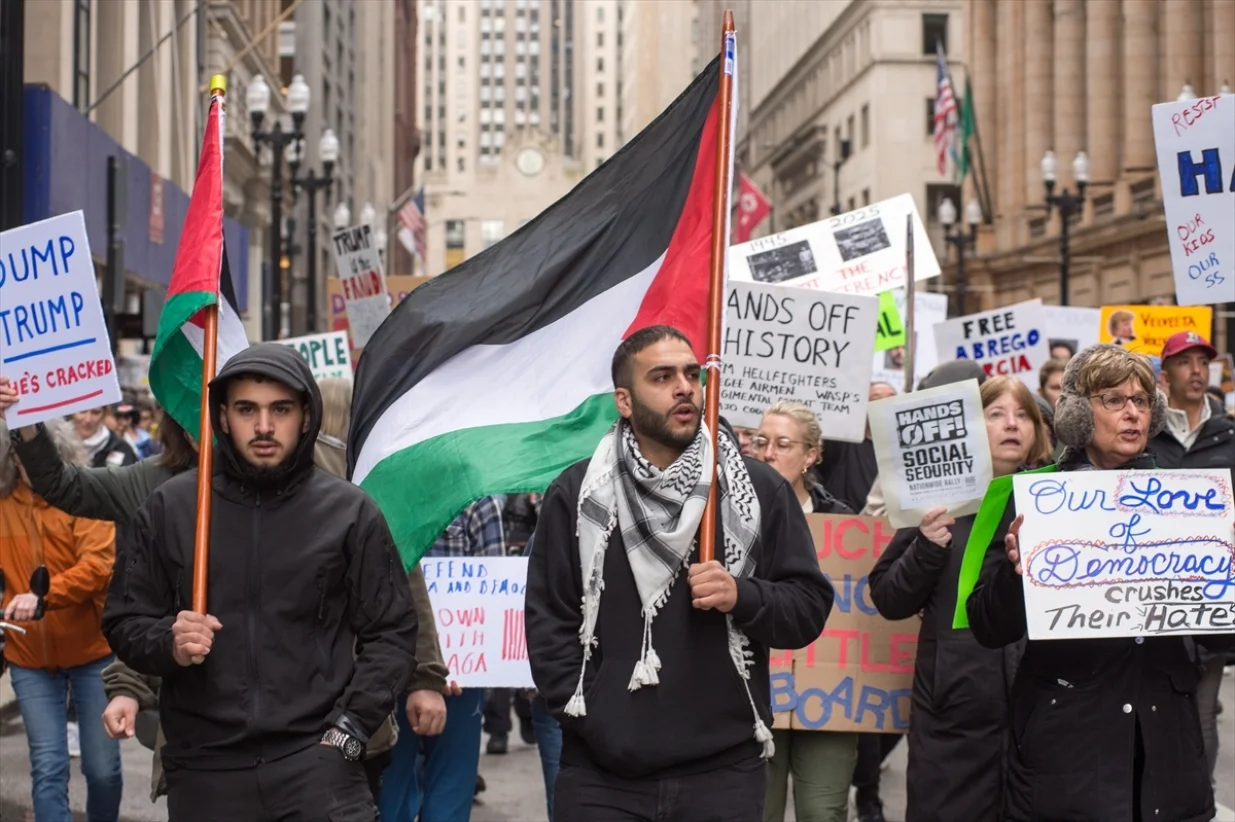 Protestni skupovi širom SAD-a protiv administracije Donalda Trumpa; Chicago//