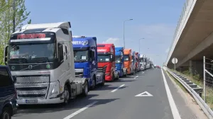 Vozači kamiona, kamiondžije, defile, protest, Sarajevo/Vijesti.ba
