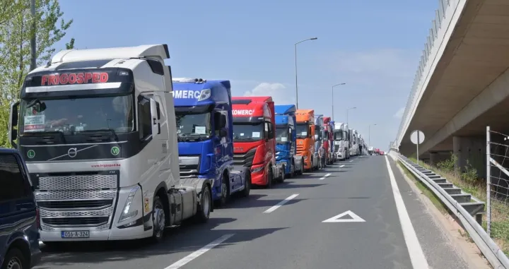 Vozači kamiona, kamiondžije, defile, protest, Sarajevo/Vijesti.ba