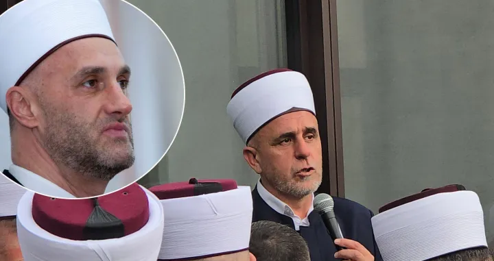 Muhamed ef. Velić nakon dženaze Harunu Zahiroviću/Facebook/Oslobođenje