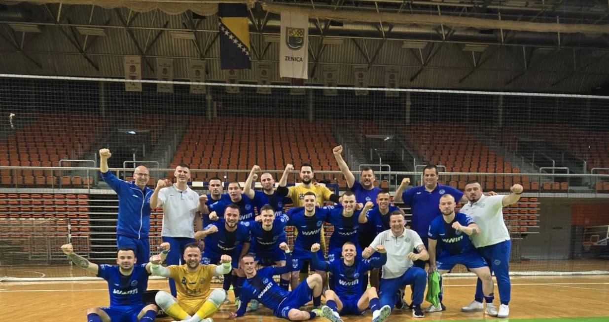 Futsal Željezničar poslije pobjede u Zenici