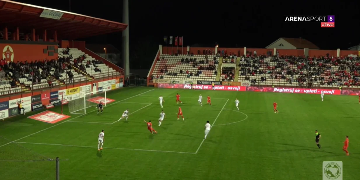 Gol Đurića za preokret Veleža protiv Igmana (FOTO: Screenshot/Arenasport)