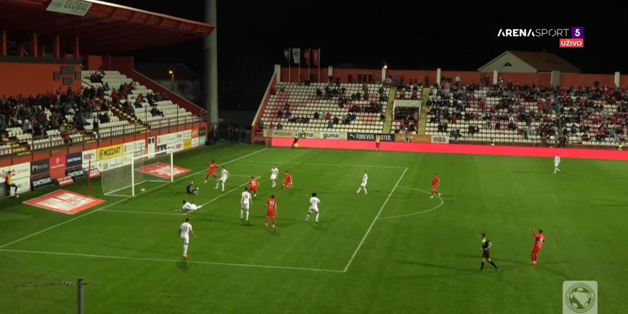 Gol Đurića za preokret Veleža protiv Igmana (FOTO: Screenshot/Arenasport)