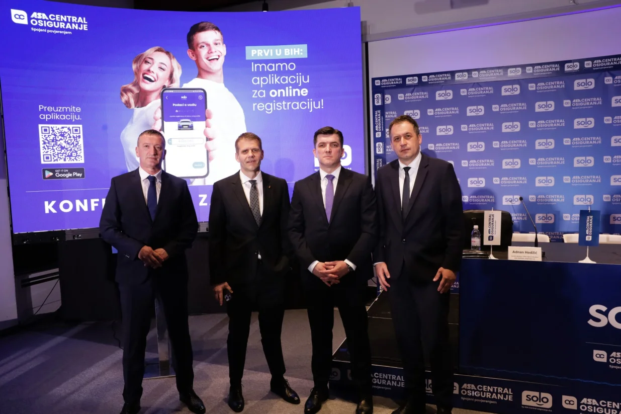 Prvi u BiH: ASA CENTRAL osiguranje predstavilo SOLO aplikaciju za online registraciju vozila//