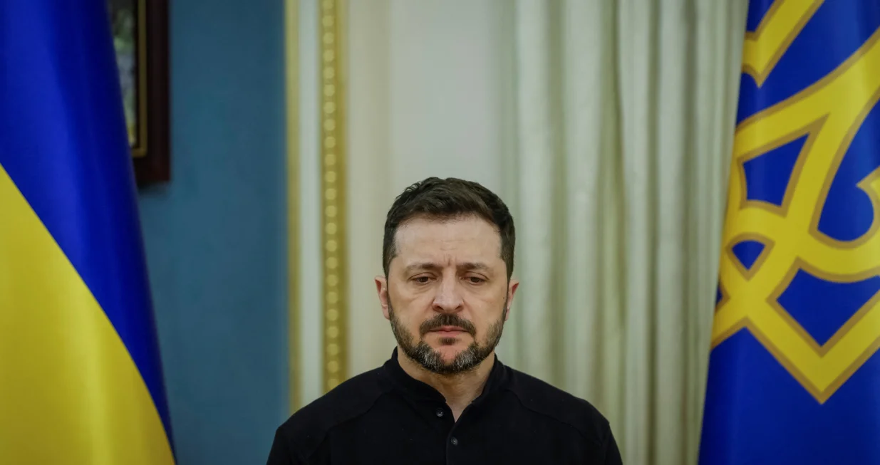 Ukraine's President Volodymyr Zelenskiy attends a press conference, amid Russia's attack on Ukraine, in Kyiv, Ukraine, April 4, 2025. REUTERS/Alina Smutko/Alina Smutko