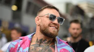 epa09982207 Irish professional mixed martial artist Conor McGregor arrives for the qualification of the Formula One Grand Prix of Monaco at the Circuit de Monaco in Monte Carlo, Monaco, 28 May 2022. EPA/CHRISTIAN BRUNA
