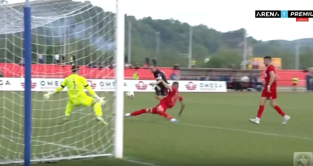 Drugi gol Zrinjskog (FOTO: Screenshot/Arena Sport)