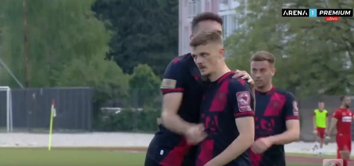 Prvi gol Zrinjskog (FOTO: Screenshot/Arena Sport)