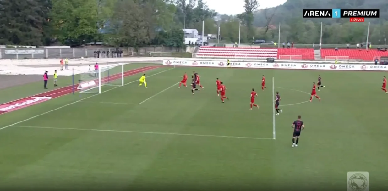 Drugi gol Zrinjskog (FOTO: Screenshot/Arena Sport)