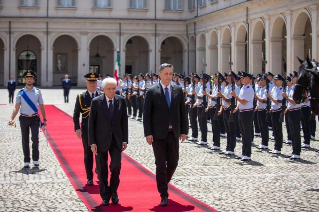 Sergio Mattarella i Denis Bećirović//