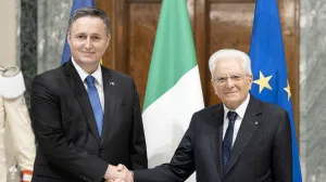 Il Presidente della Repubblica Sergio Mattarella con Denis Bećirović,Presidente di turno della Presidenza tripartita di Bosnia Erzegovina,in visita Ufficiale/Francesco Ammendola