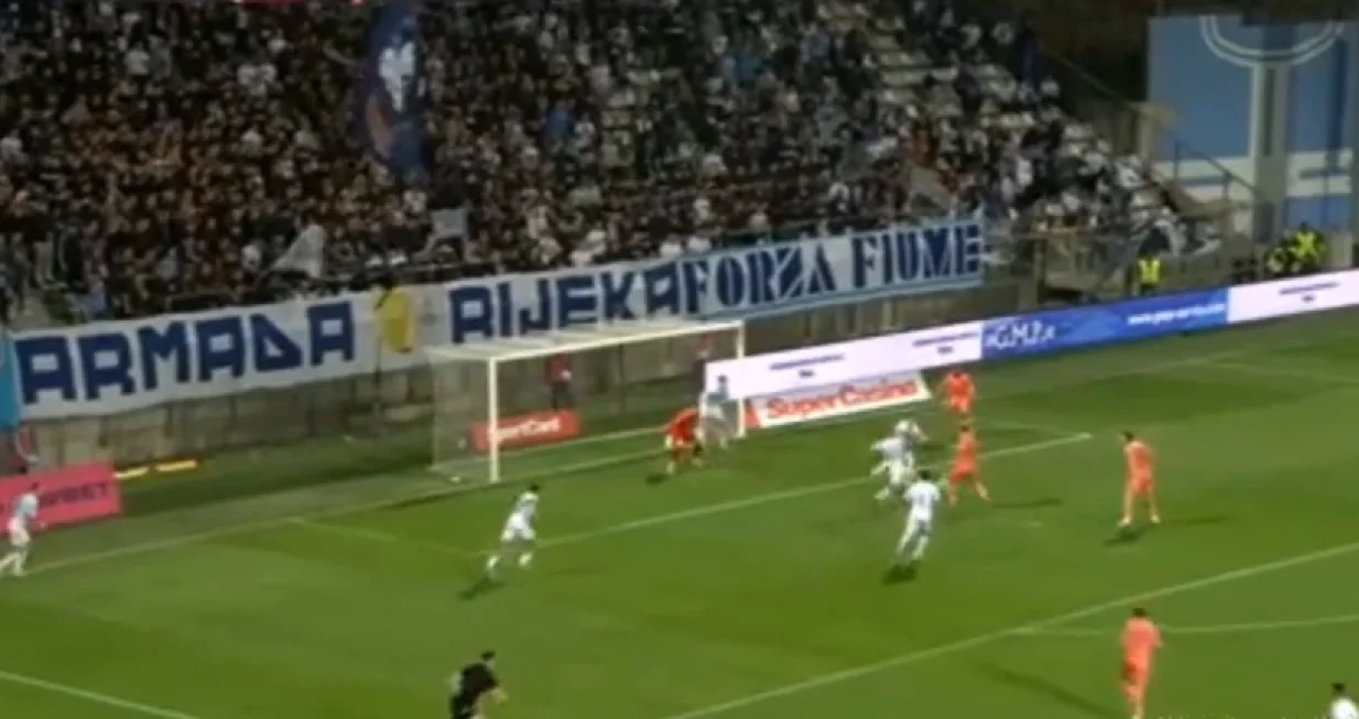 Gol Omerovića protiv Rijeke (FOTO: Screenshot)