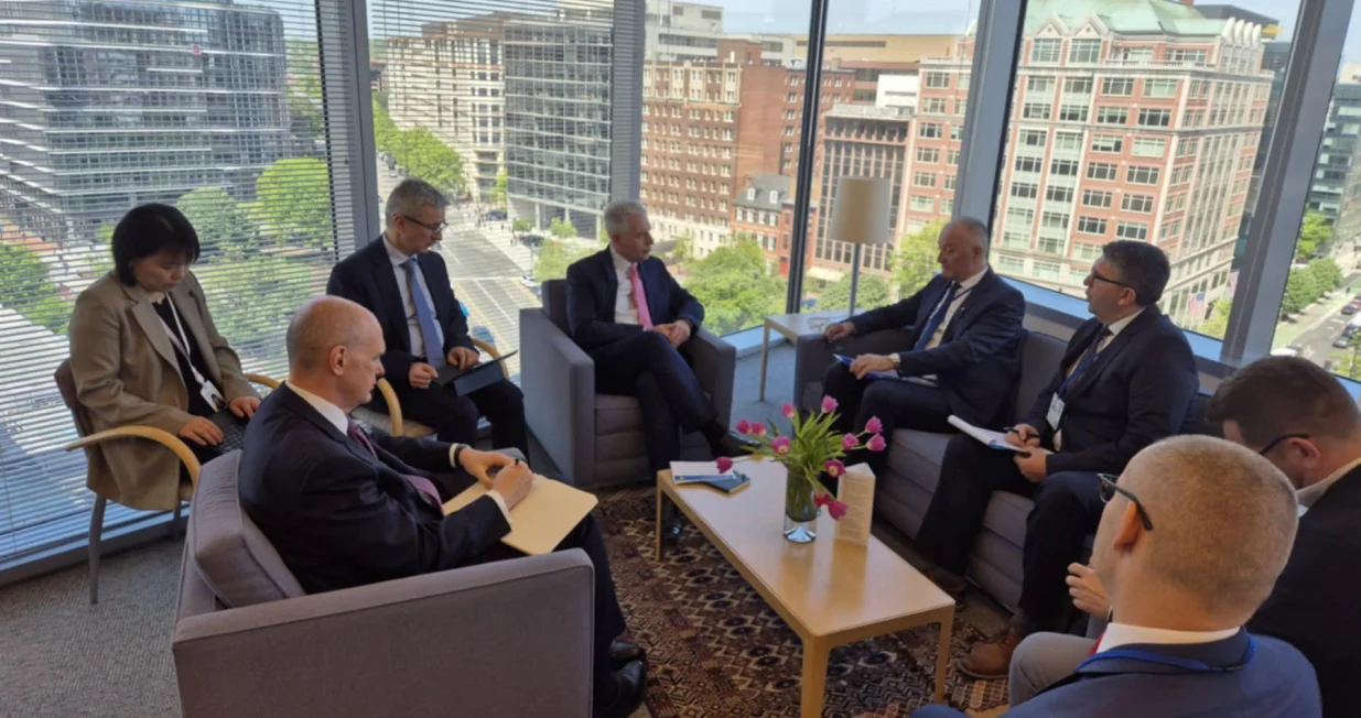 Zukan HelezPredvodio delegaciju BiH prvog dana proljetnog zasjedanja MMF u Washingtonu//