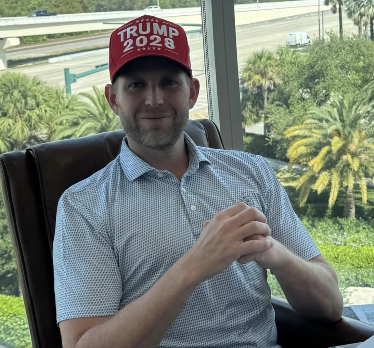Eric Trump - kačket "Trump 2028"//